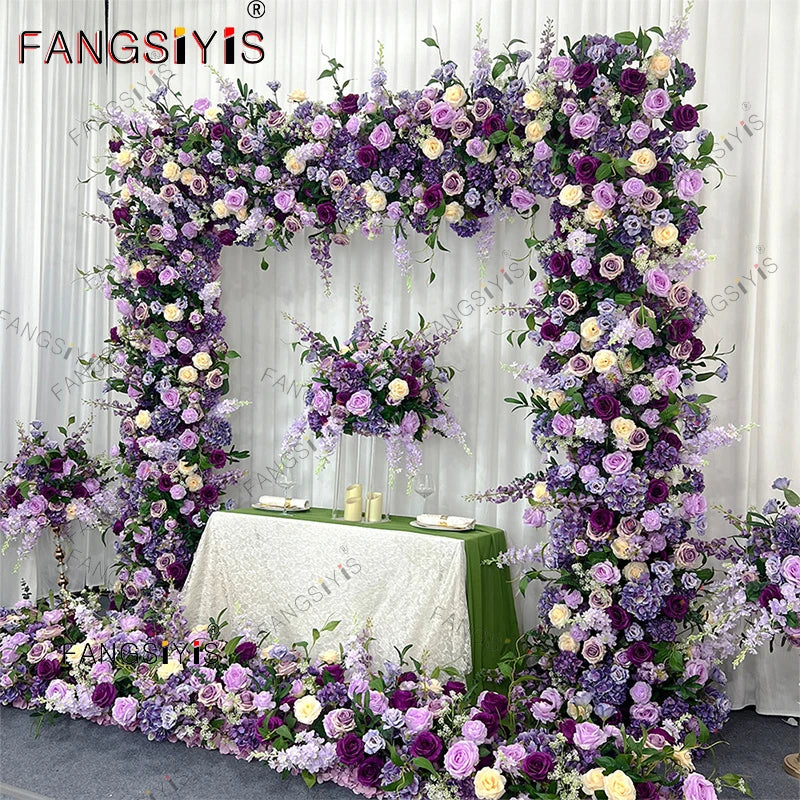 Artificial Wedding Backdrop Arch Floral Arrangement With Roses