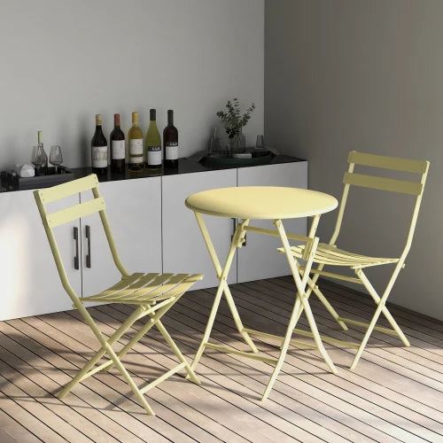 Foldable Outdoor Table And Chair Set For Balcony Patio