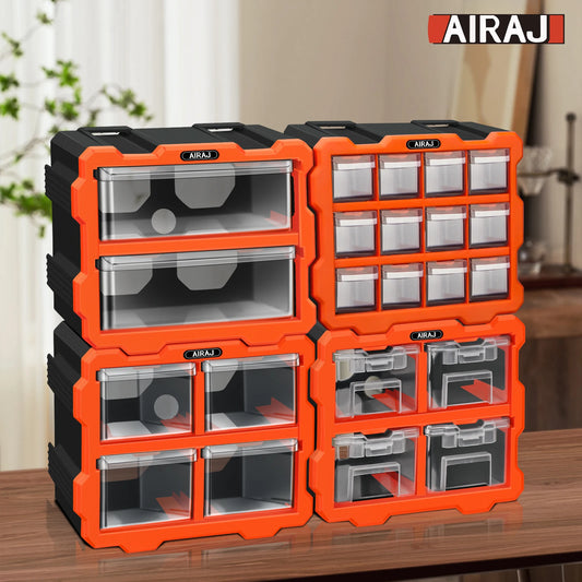AIRAJ Multi-Grid Drawer Parts Box Wall-Mounted Screw Storage Solution