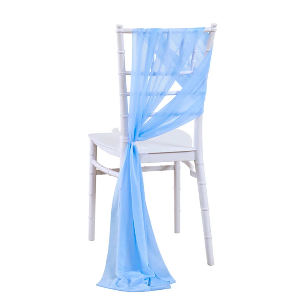 Chiffon Chair Sashes for Wedding Decor Draping with Tie