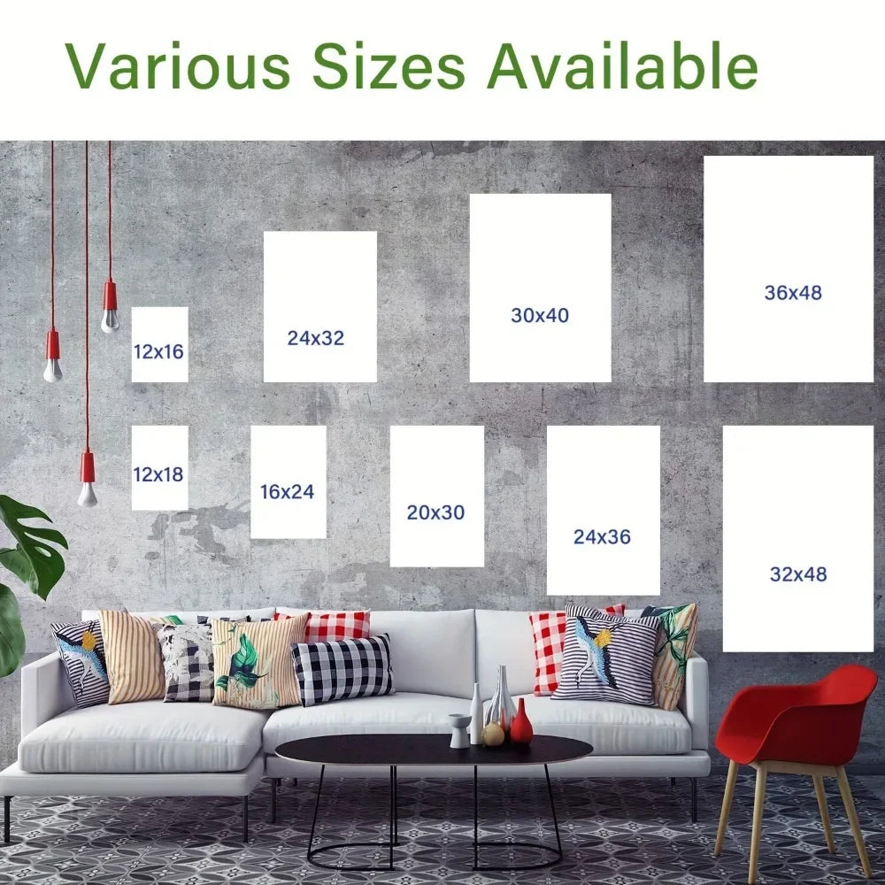 Elegant Feng Shui Seven Horse Canvas Wall Art Decor