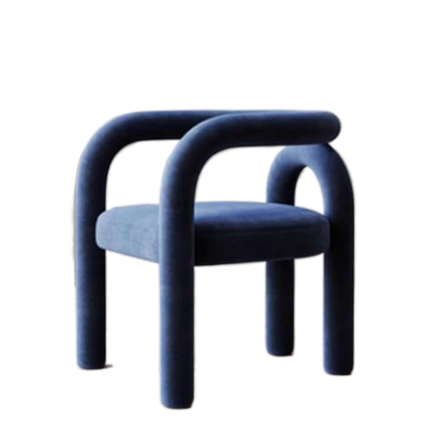 Contemporary VelvetUpholstered DiningChairs CurvedBack LoungeArmchair LivingRoom MinimalistFurniture HomeDecor Essentials
