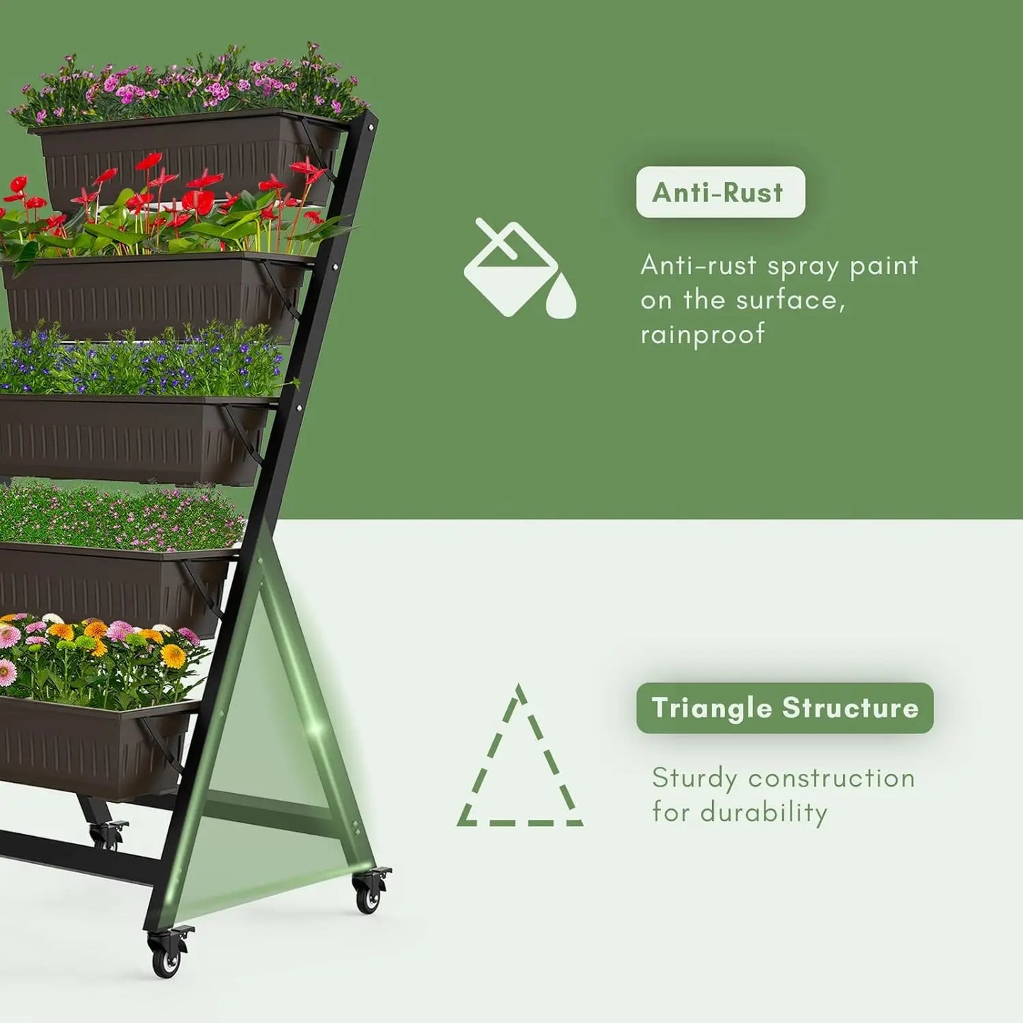 Vertical Raised Garden Bed With Drainage For Vegetables Herbs