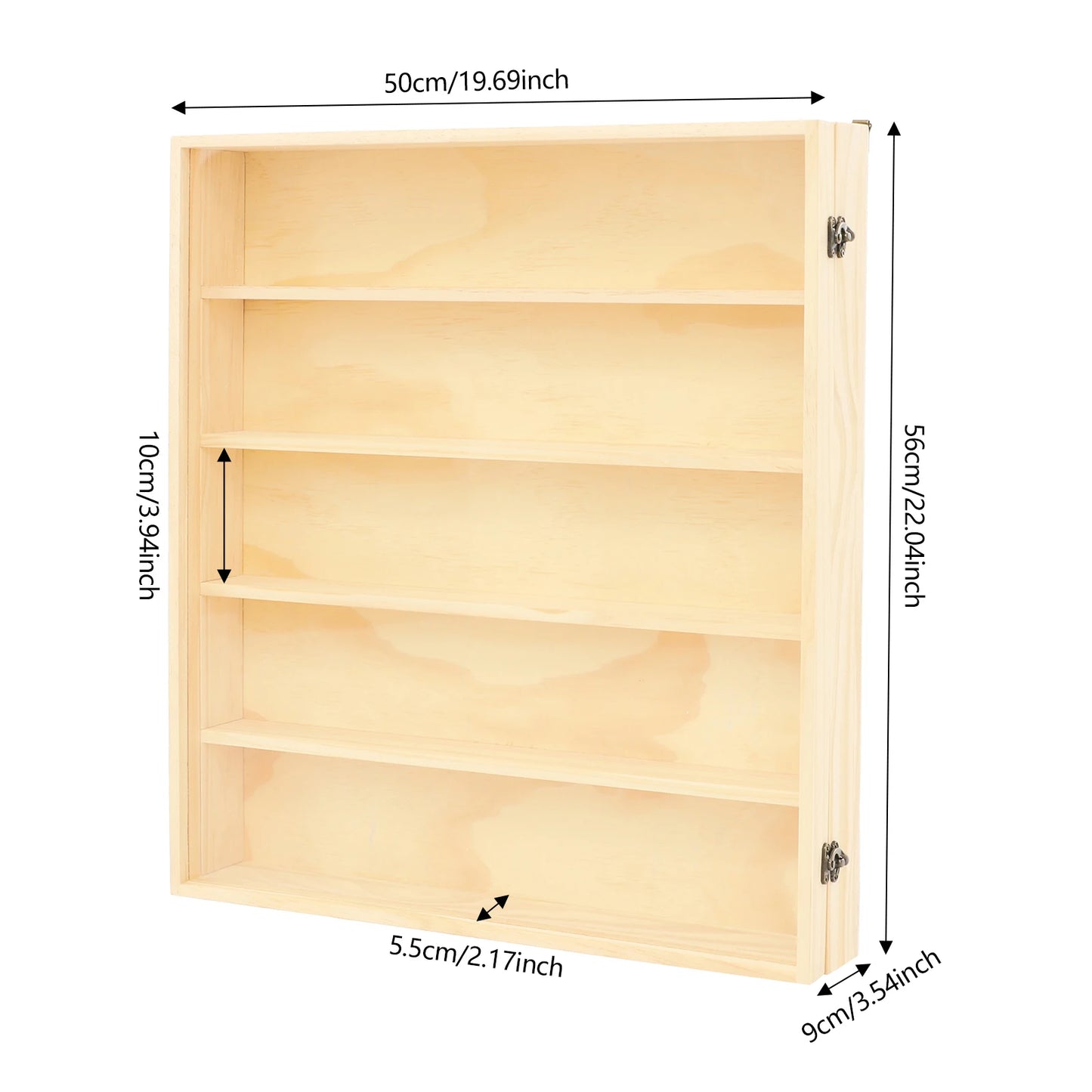 Bymaocar 5 Tier Wall Mounted Display Cabinet Action Figures