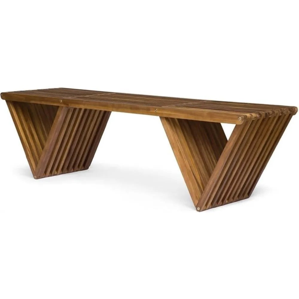 Esme Outdoor Acacia Wood Bench For Garden Patio Setting