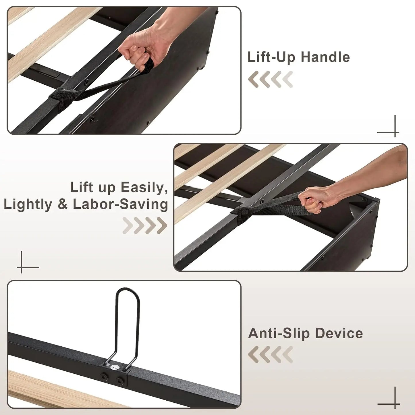XIAOLANG Lift Up Storage Bed Frame With Charging Station