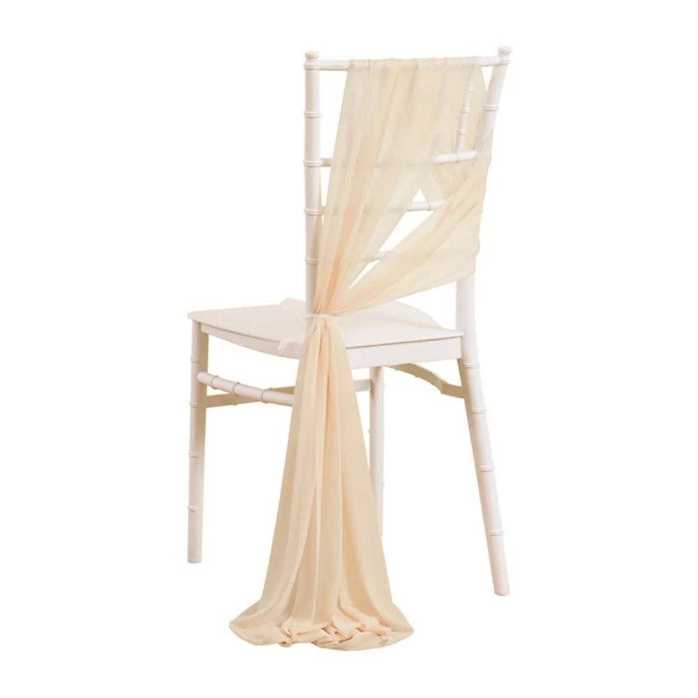 Chiffon Chair Sashes for Wedding Decor Draping with Tie