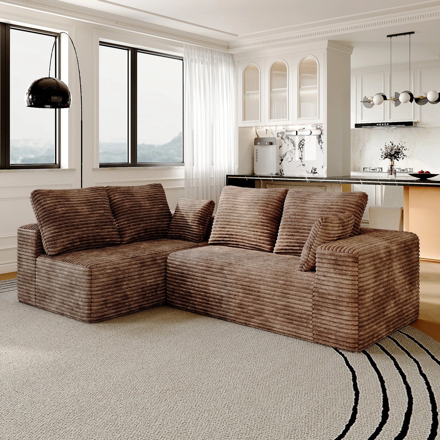 Sdorens Cloud Like Sectional Sofa With L Shaped Chaise