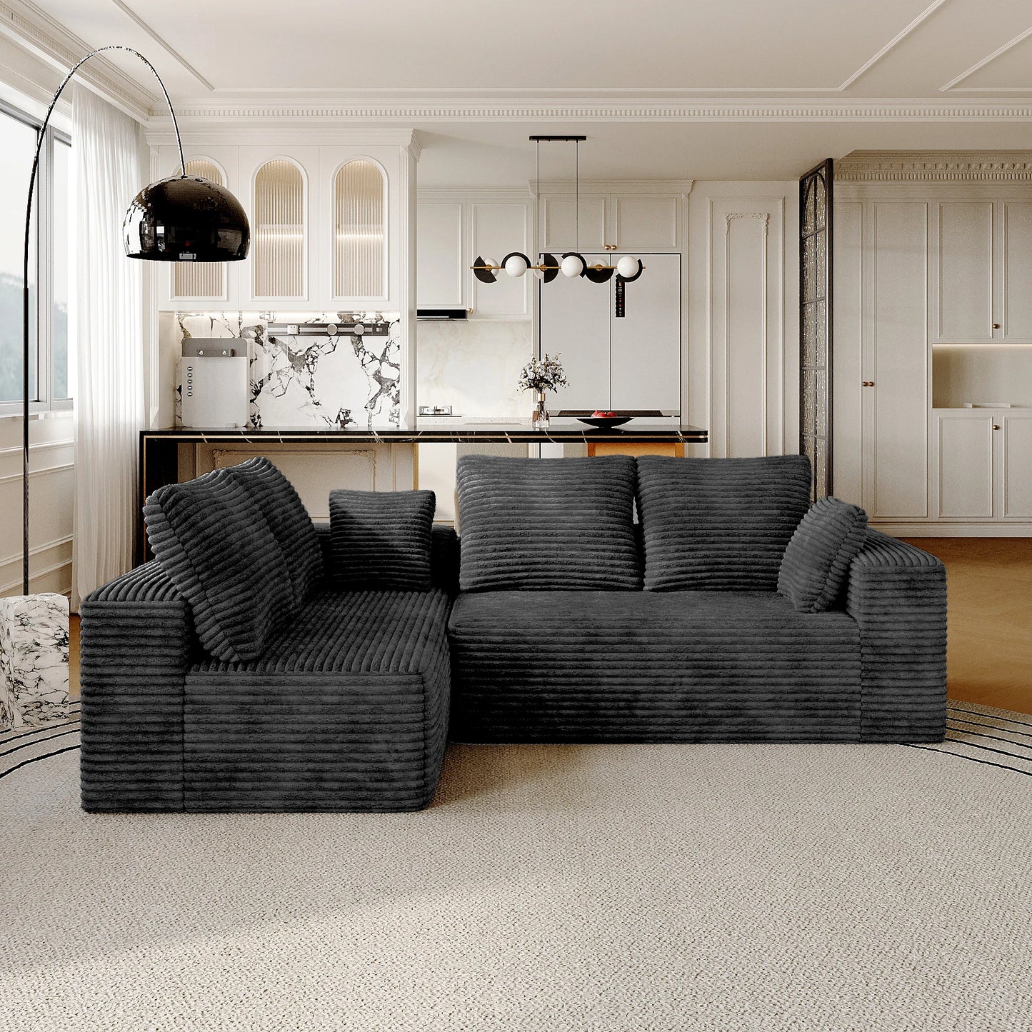 Sdorens Cloud Like Sectional Sofa With L Shaped Chaise