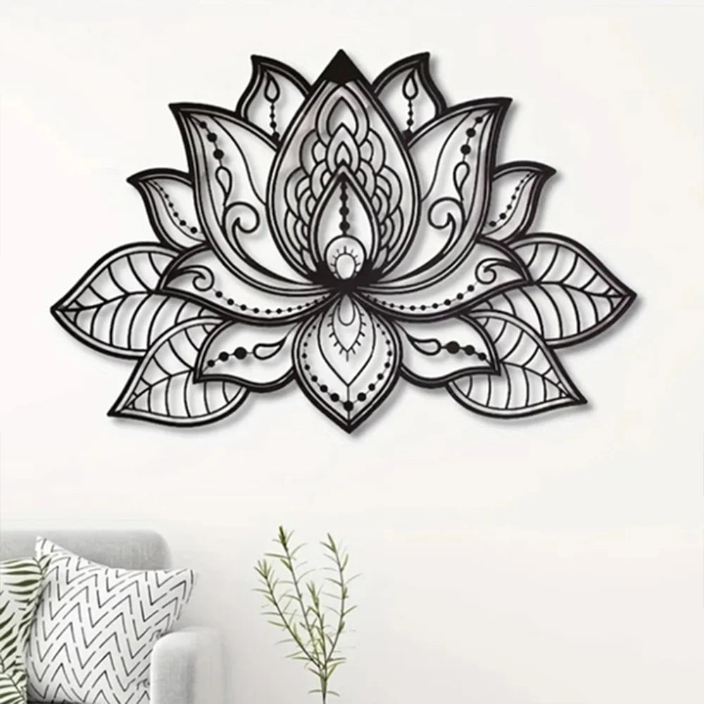 Boho Mandala Metal Wall Art Decor for Living Room and Bedroom