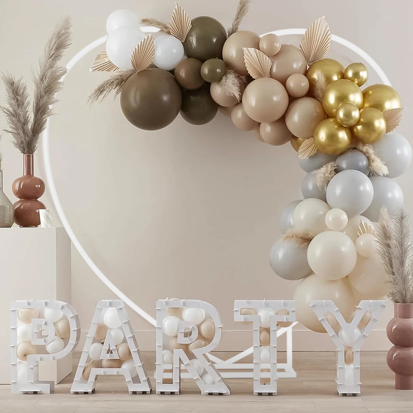 Heart Shape Metal Wedding Balloon Arch Backdrop Stand Frame