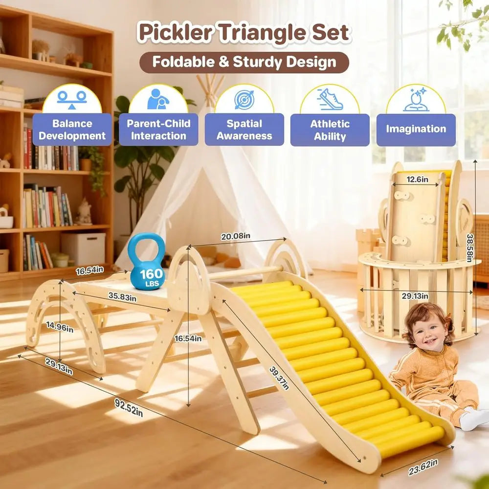 OLOEY Triangle Climber Set Montessori Indoor Playground
