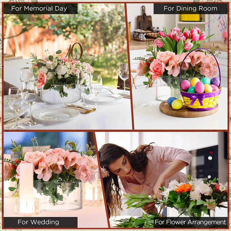 Function Acrylic Vase Decorative Centerpiece for Weddings