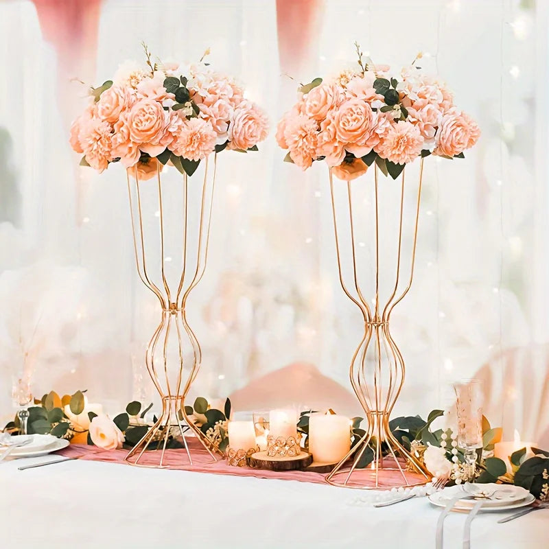 Function Decorative Vase Modern Metal Centerpiece Display