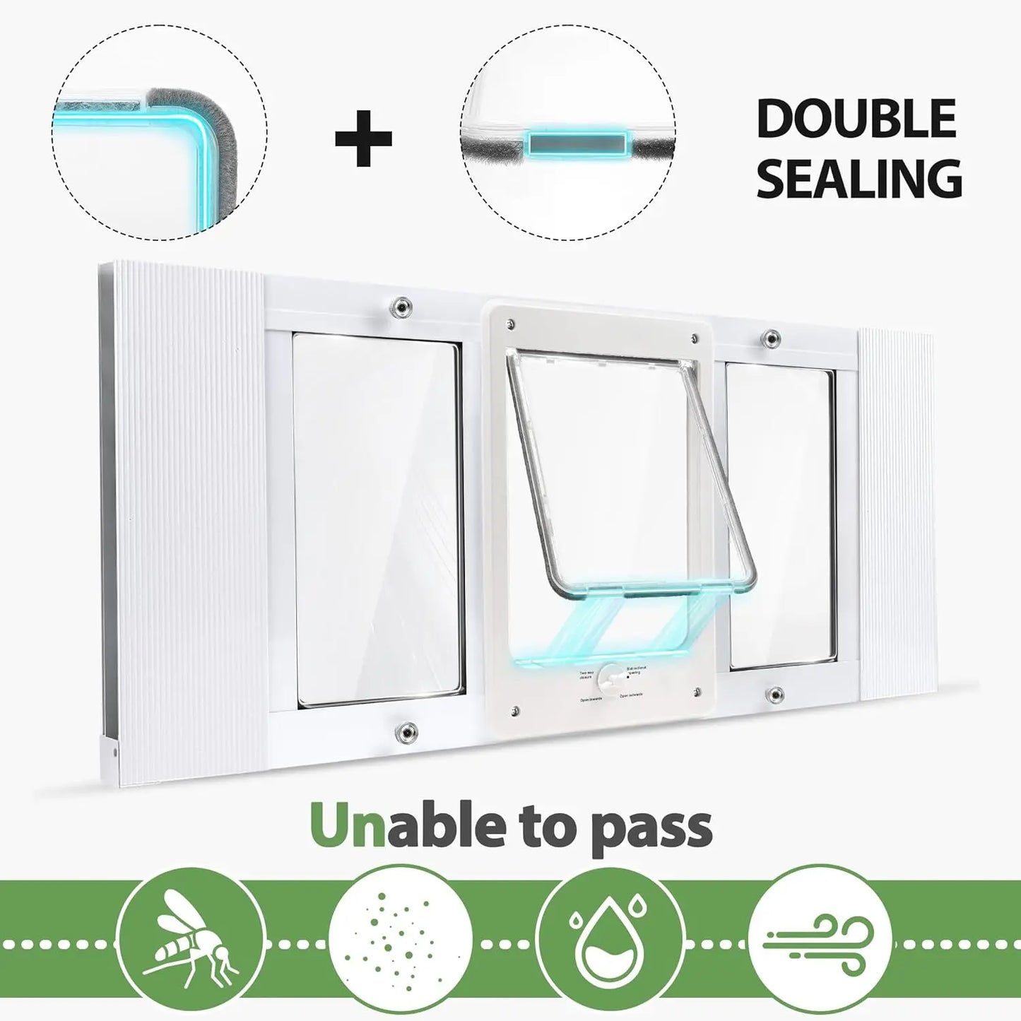 XMSJ Quick Fit Pet Window Door