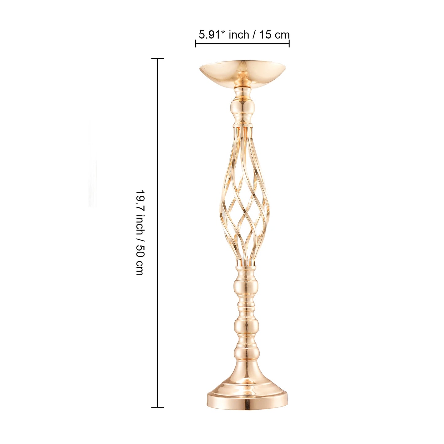 Crystal Wedding Flower Stand Metal Centerpiece Vase