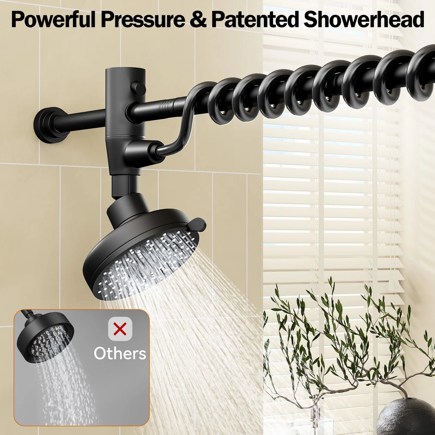 Dual Shower Head For Couples With Adjustable Slider
