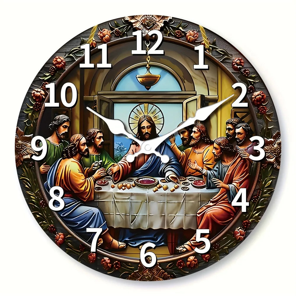 XMSJ Fantasy Themed Wooden Veneer Digital Wall Clock