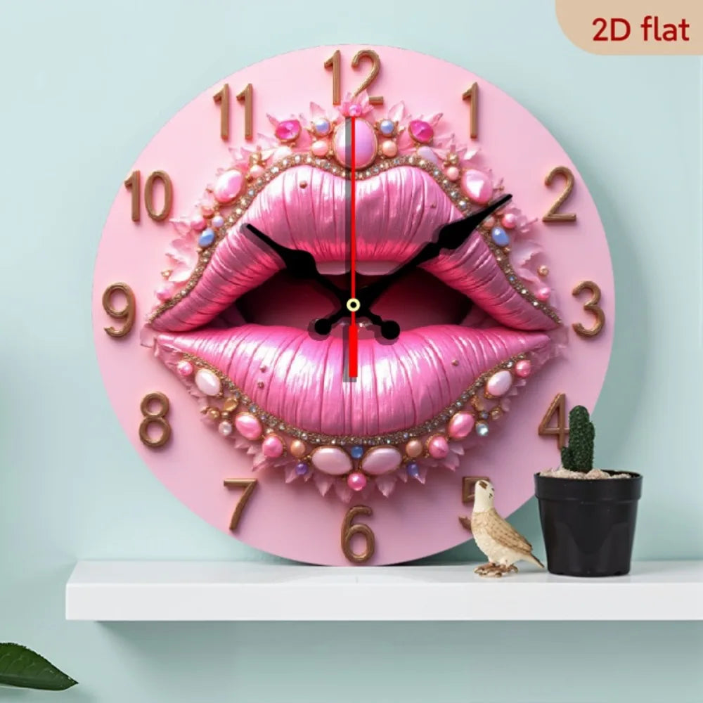 XMSJ Wooden Wall Clock Silent Quartz Home Decoration