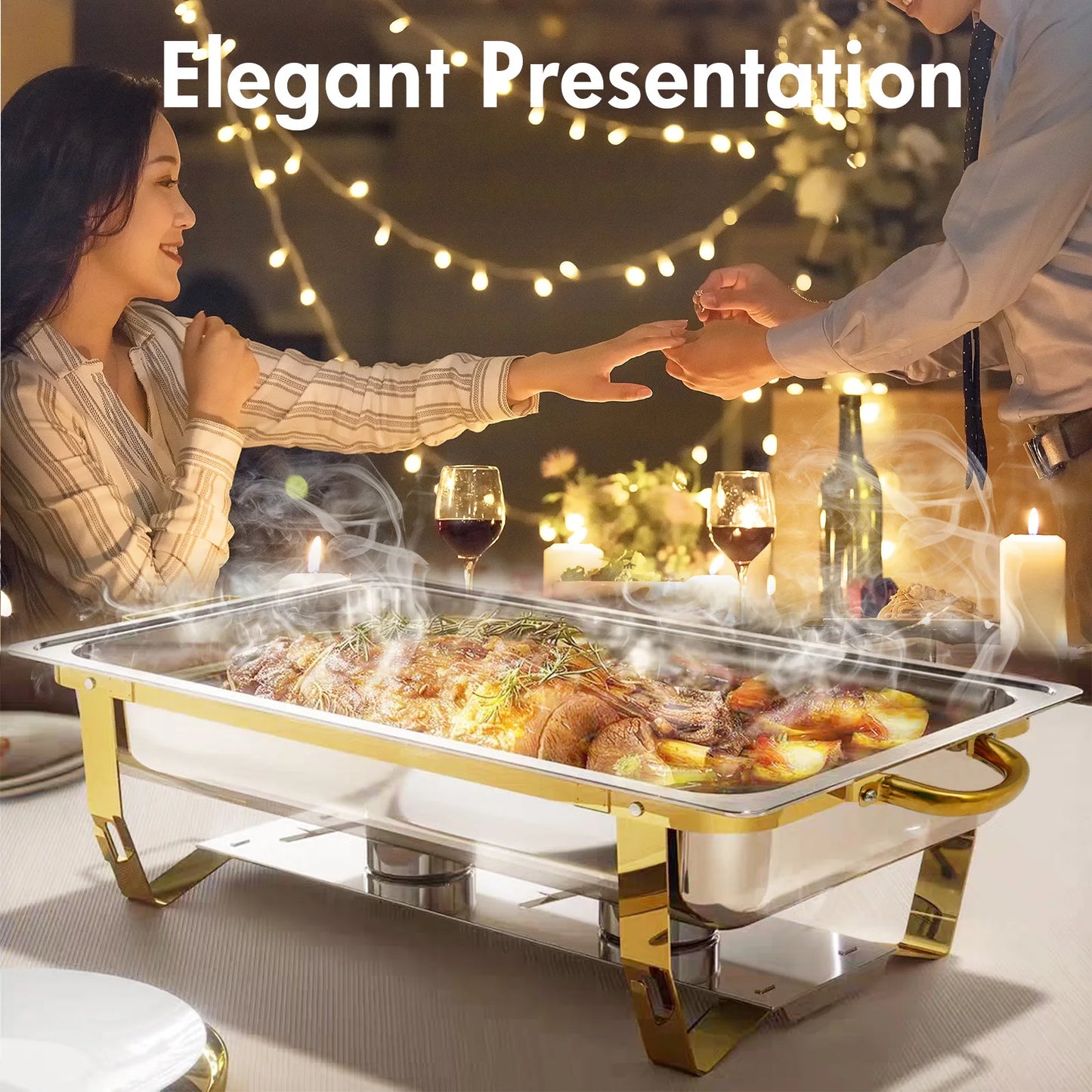 FCM Stainless Steel Chafing Dishes Buffet Set For Parties
