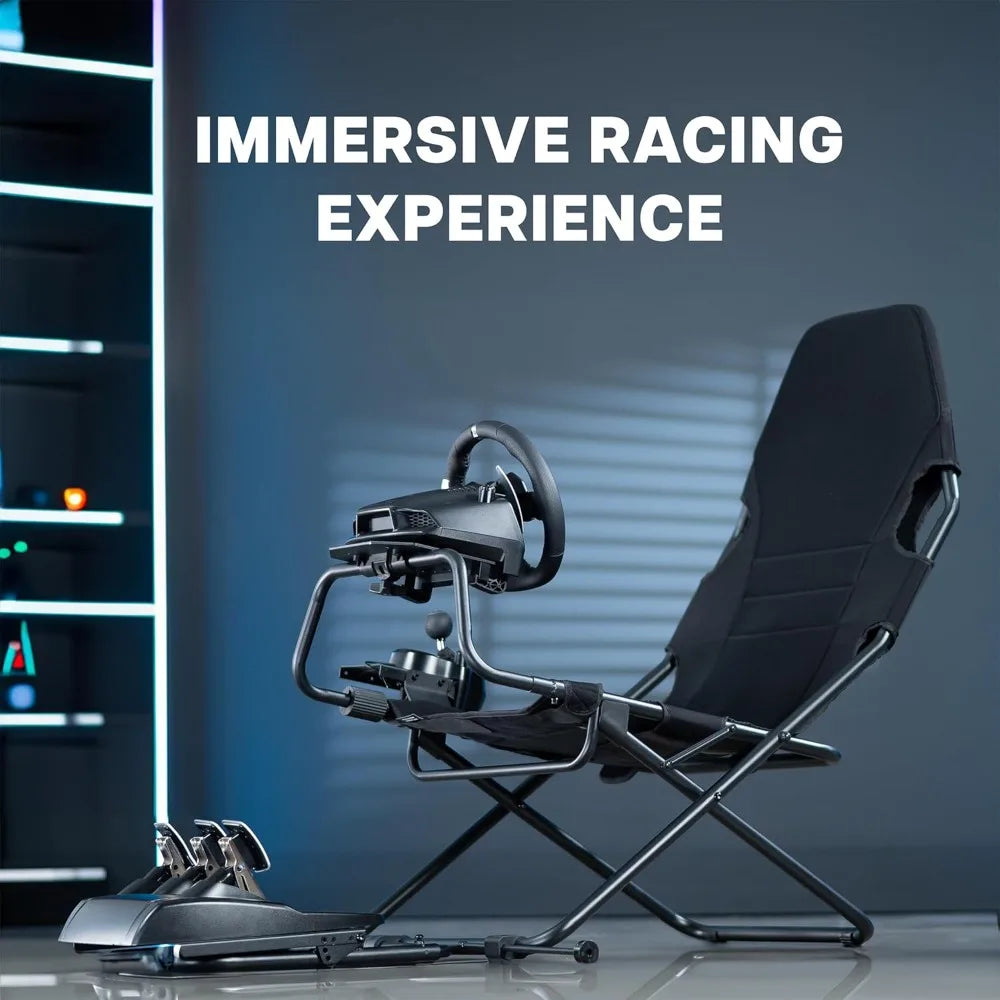 RBXCH Foldable Racing Simulator Cockpit Seat Wheel Stand