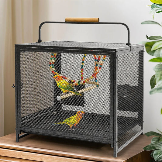 Guangdong Heavy Duty Wrought Iron Travel Bird Cage Carrier