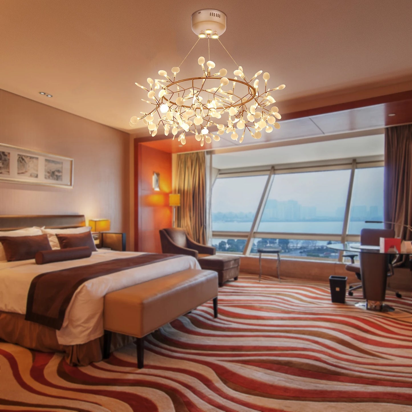 Pendant Lights 135 LED Beads Warm Light Stainless Acrylic