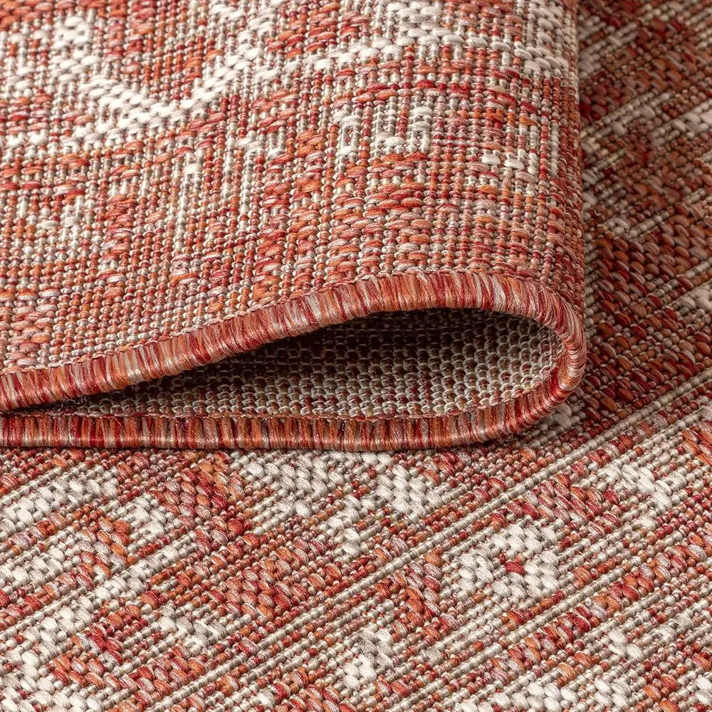 Medallion Indoor Outdoor Area Rug Malta Textured for Patios