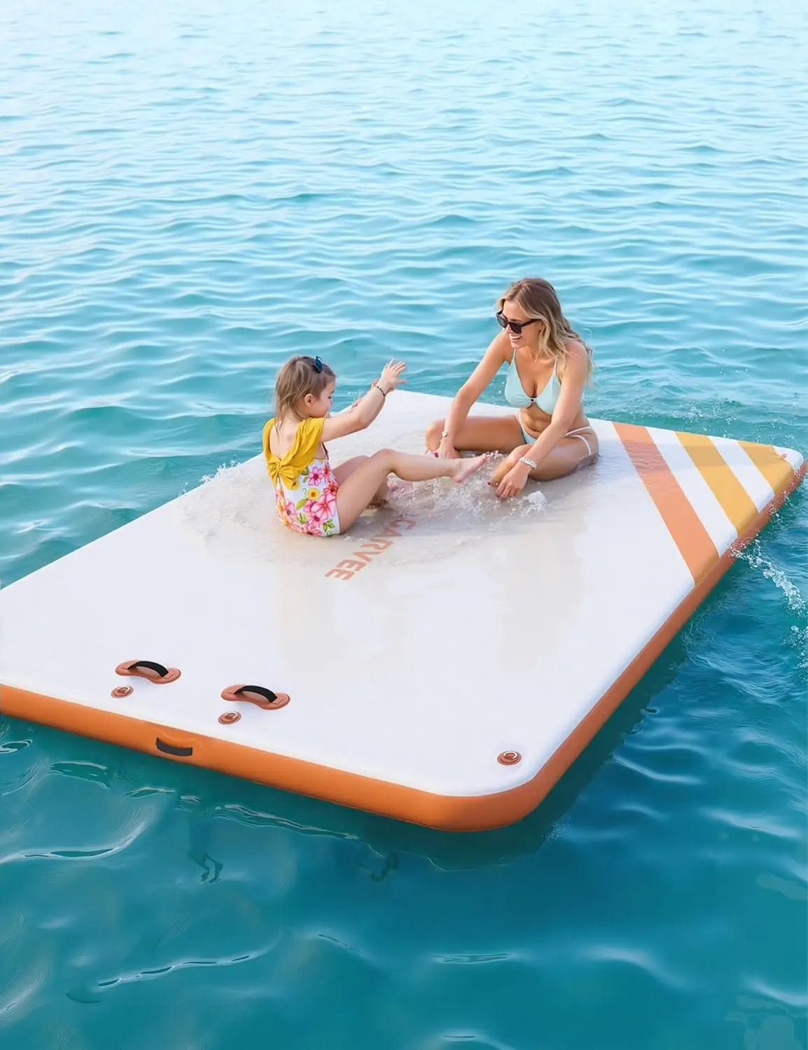 HiMISS Inflatable Floating Dock Platform for Lakes and Pools