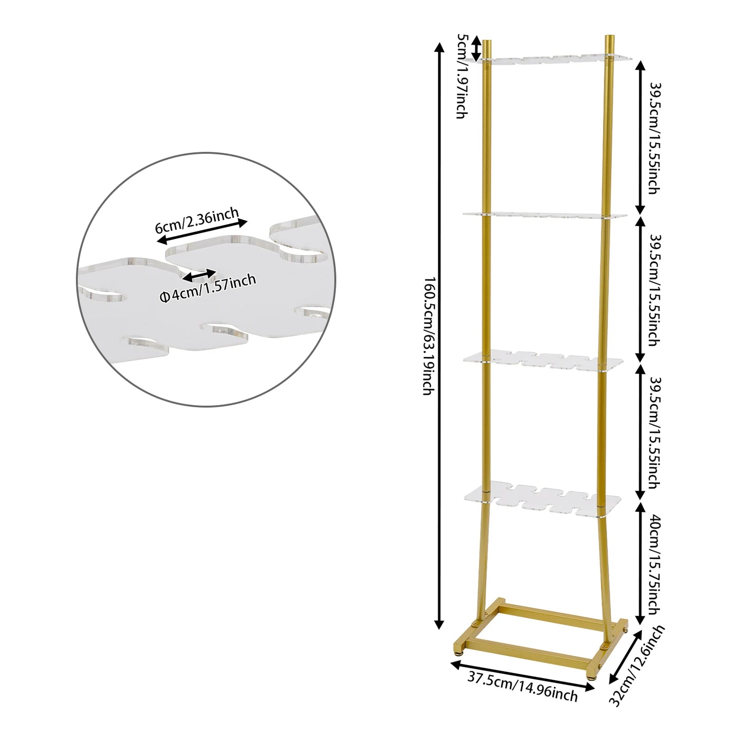 Sichuan Champagne Glass Stand Wall Holder for Weddings