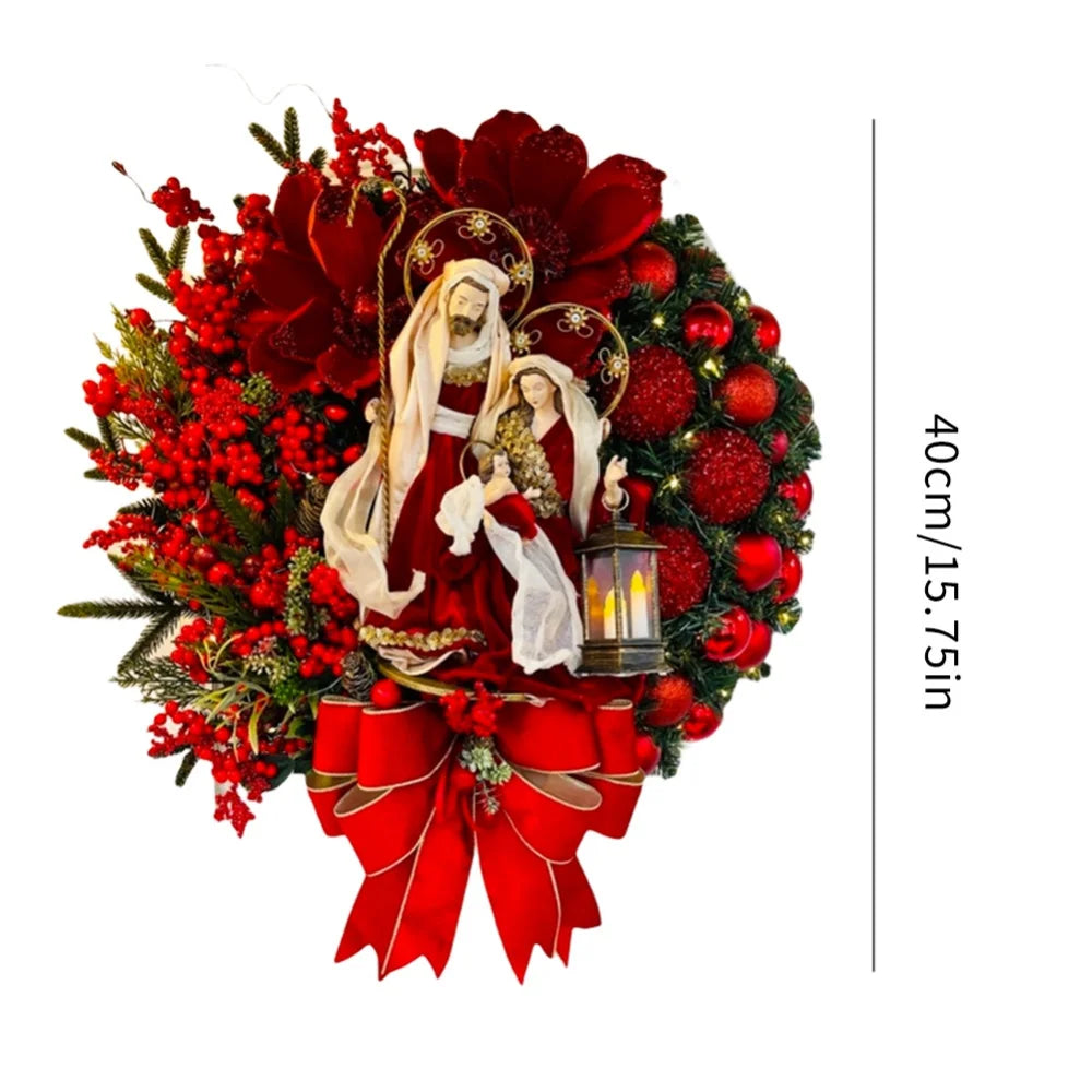 ATMDOG CN Christmas Wreath Sacred Door Decor For Home