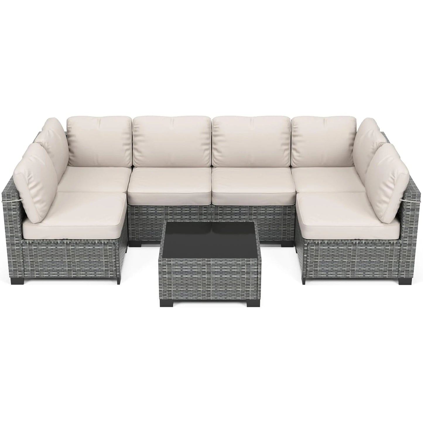 HobbyLane Modular Outdoor Furniture Set With PE Rattan Wicker