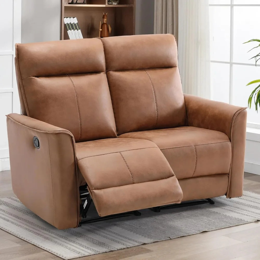 MKDK Manual Loveseat Recliner Sofa Wall Hugger Leathaire