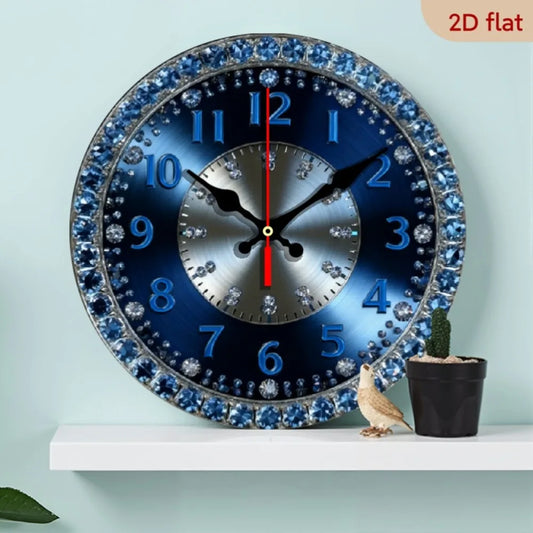 XMSJ Vintage Round Wall Clock Wood Frame Silent Sweep
