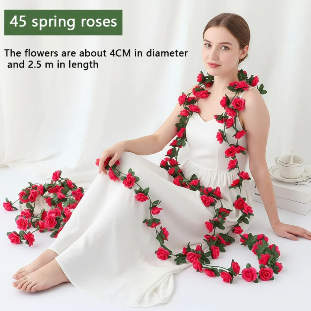 Artificial Rose Flower Vine Elegant Wedding Decoration