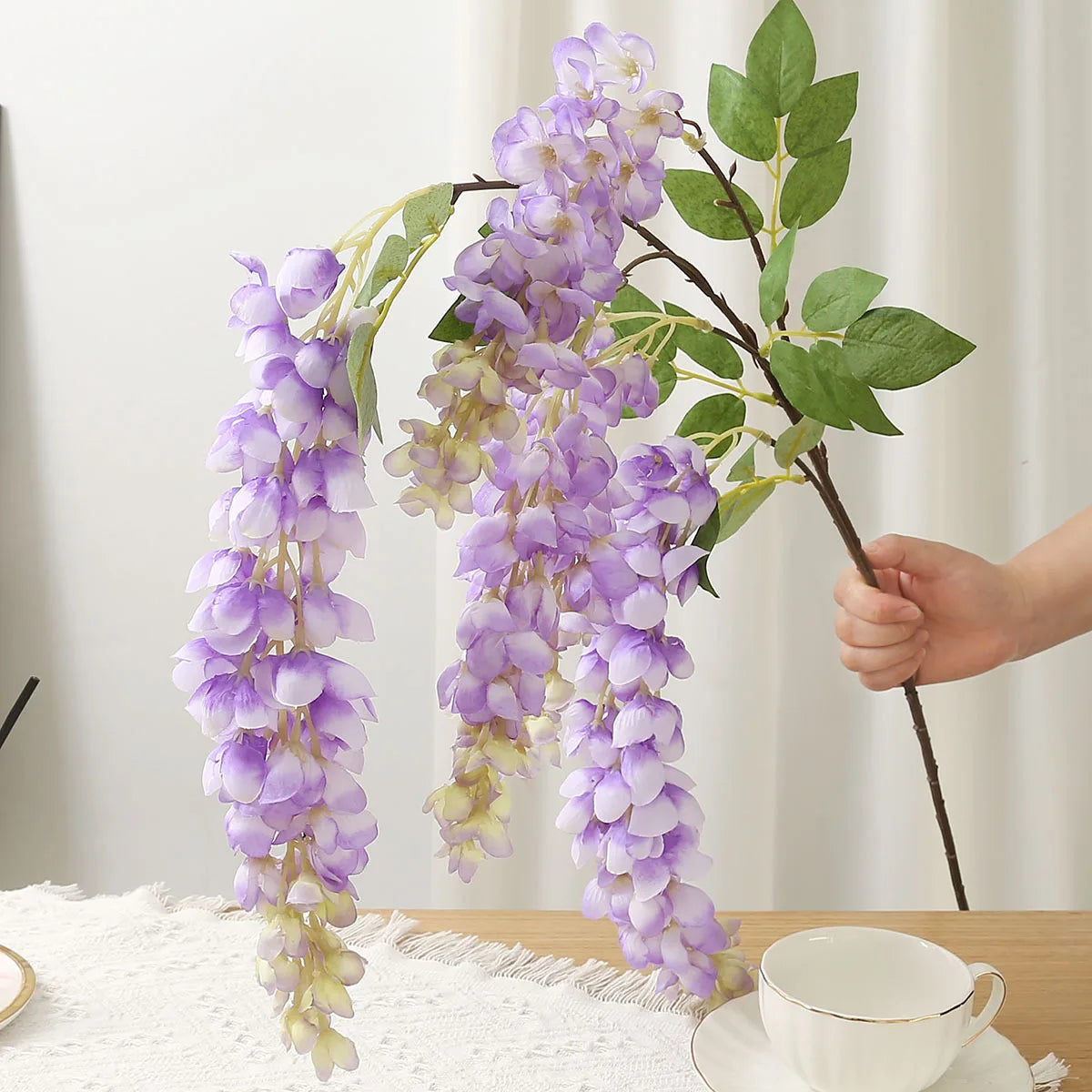 CHENAO CN Giant Wisteria Artificial Flowers Hanging Garland