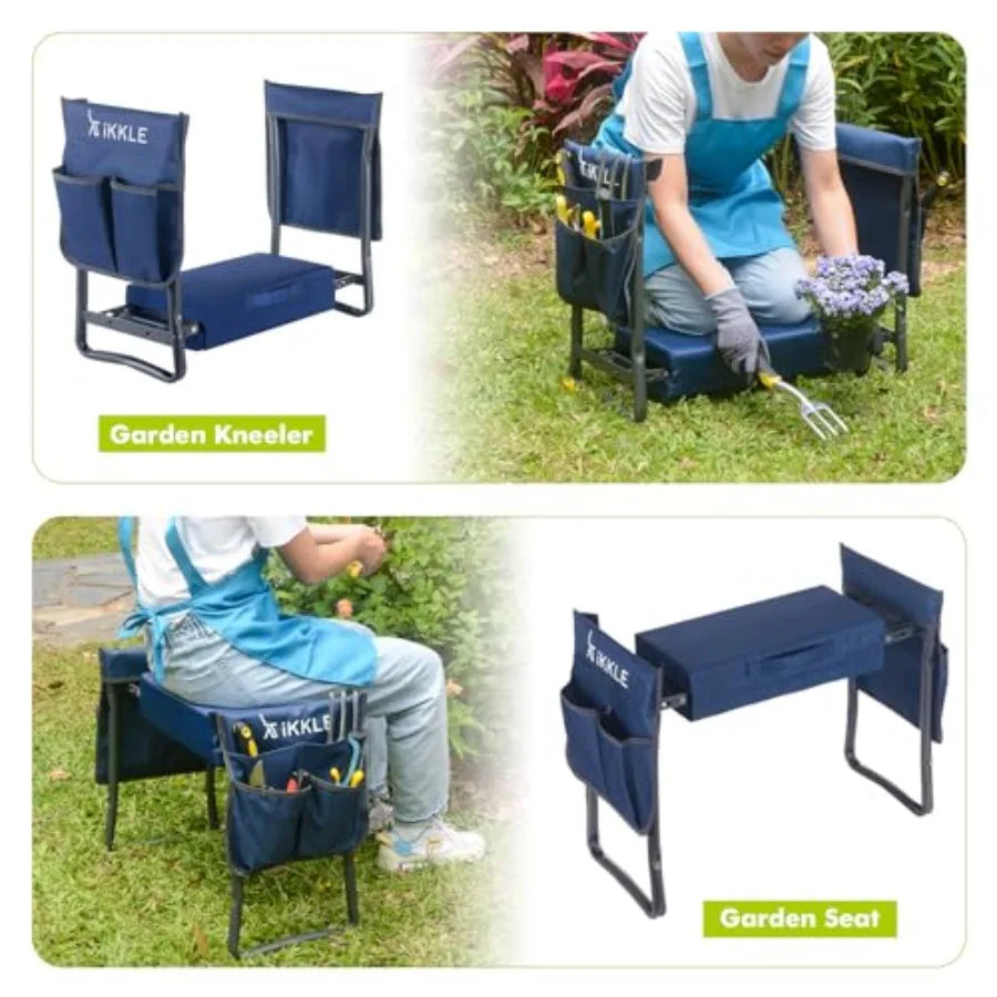 SHXI Heavy Duty Garden Kneeler Seat With Detachable Pad
