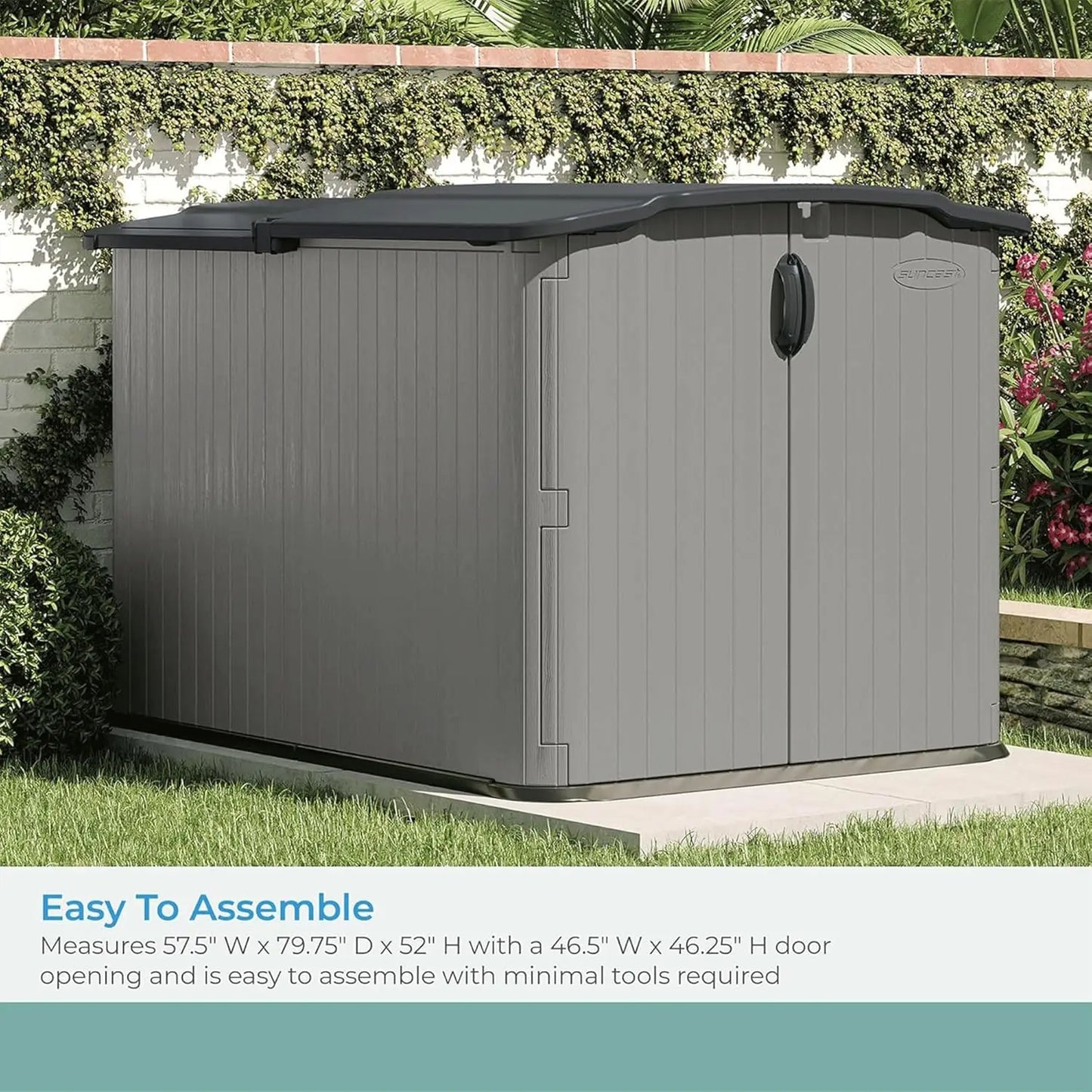 XMSJ New Glidetop Outdoor Storage Shed