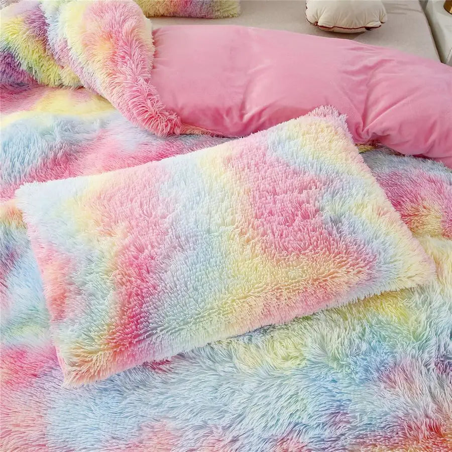Rainbow Girls Bedding Set 3-Piece Duvet Cover Pillowcases