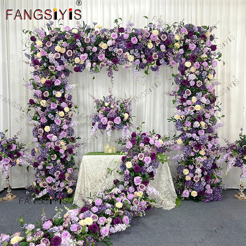 Artificial Wedding Backdrop Arch Floral Arrangement With Roses