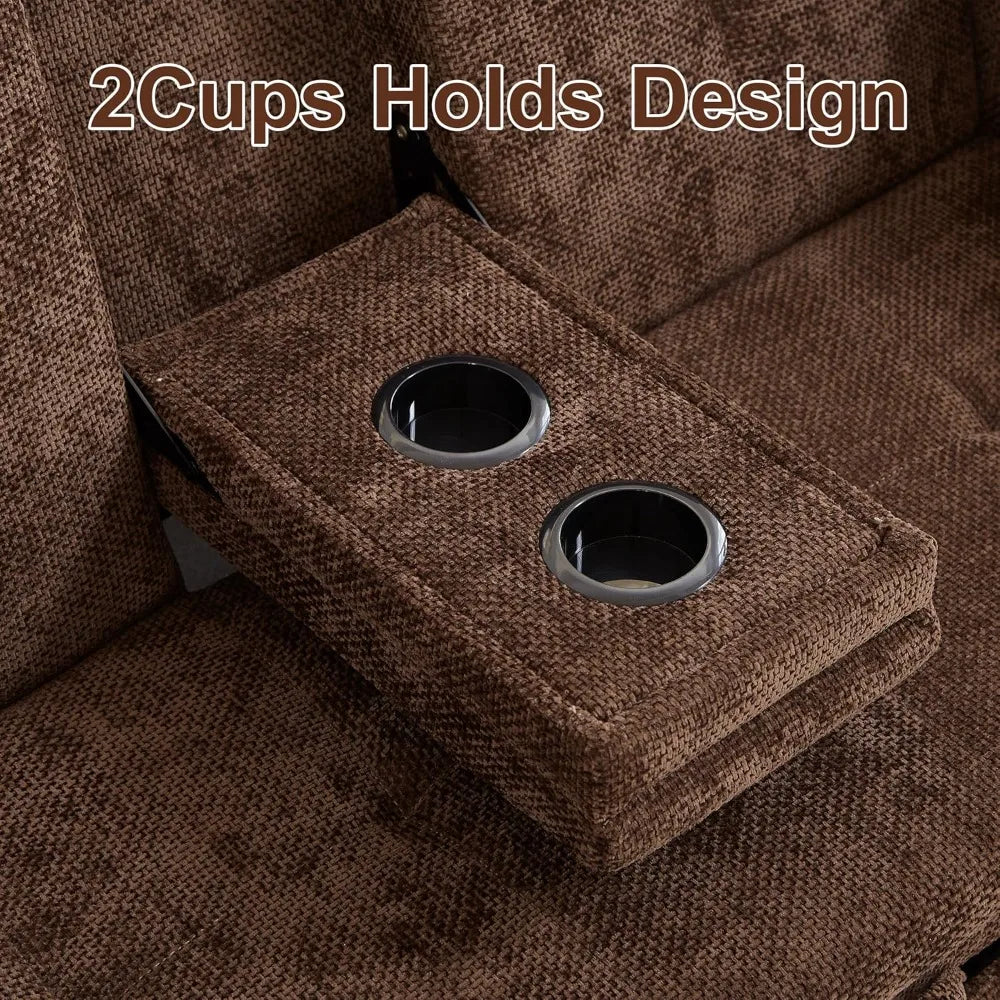 DAFIFY Convertible Sofa Bed With USB Ports And Cup Holders