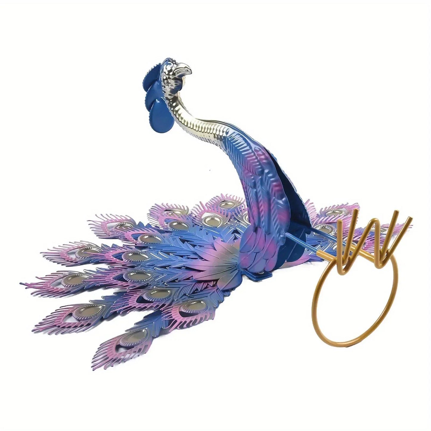 Hign-concerned Peacock Metal Statue Animal Sculpture