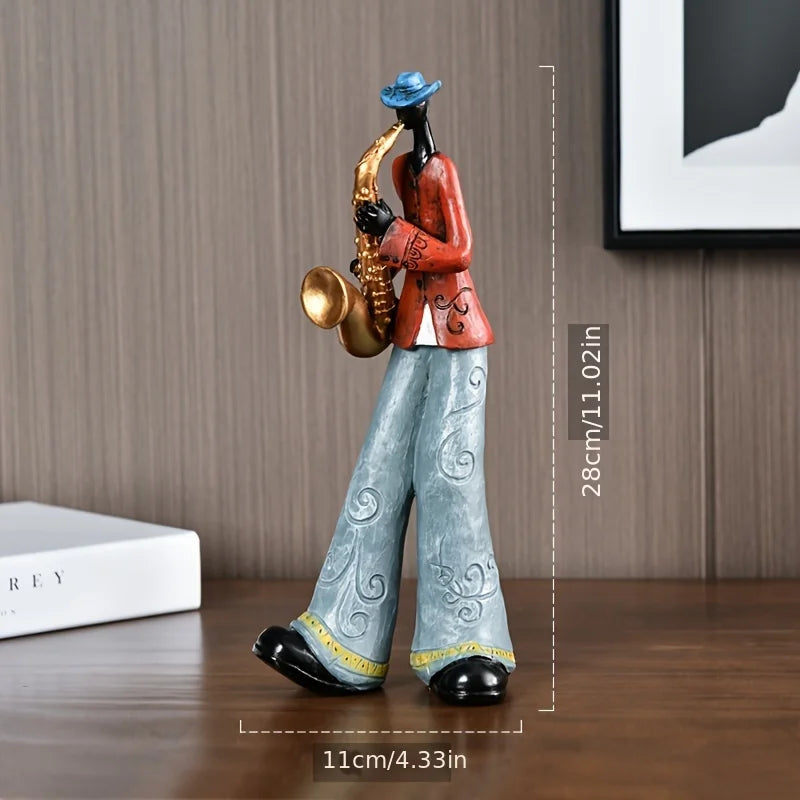 Hign-concerned Resin Band Statue For Living Room Decor