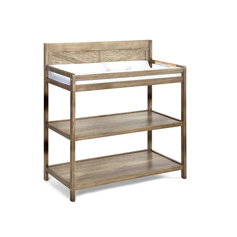 AZIAMOR Barnside Changing Table Vintage Wood On Site