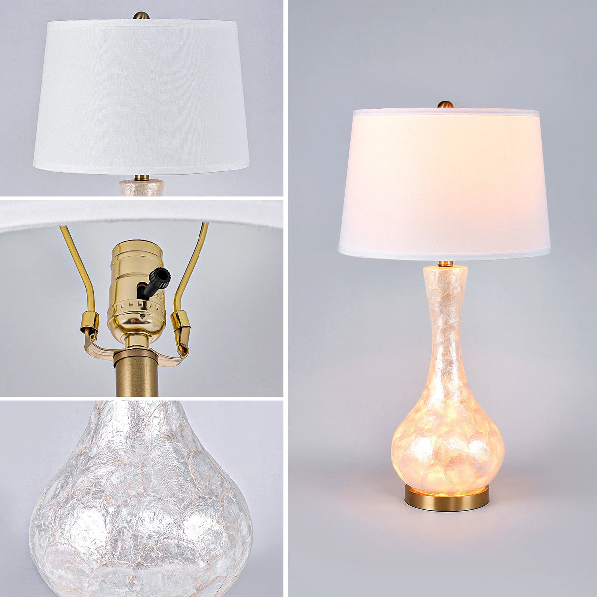 Luxury Opal Glass Table Lamp for Bedroom Living Room Lights