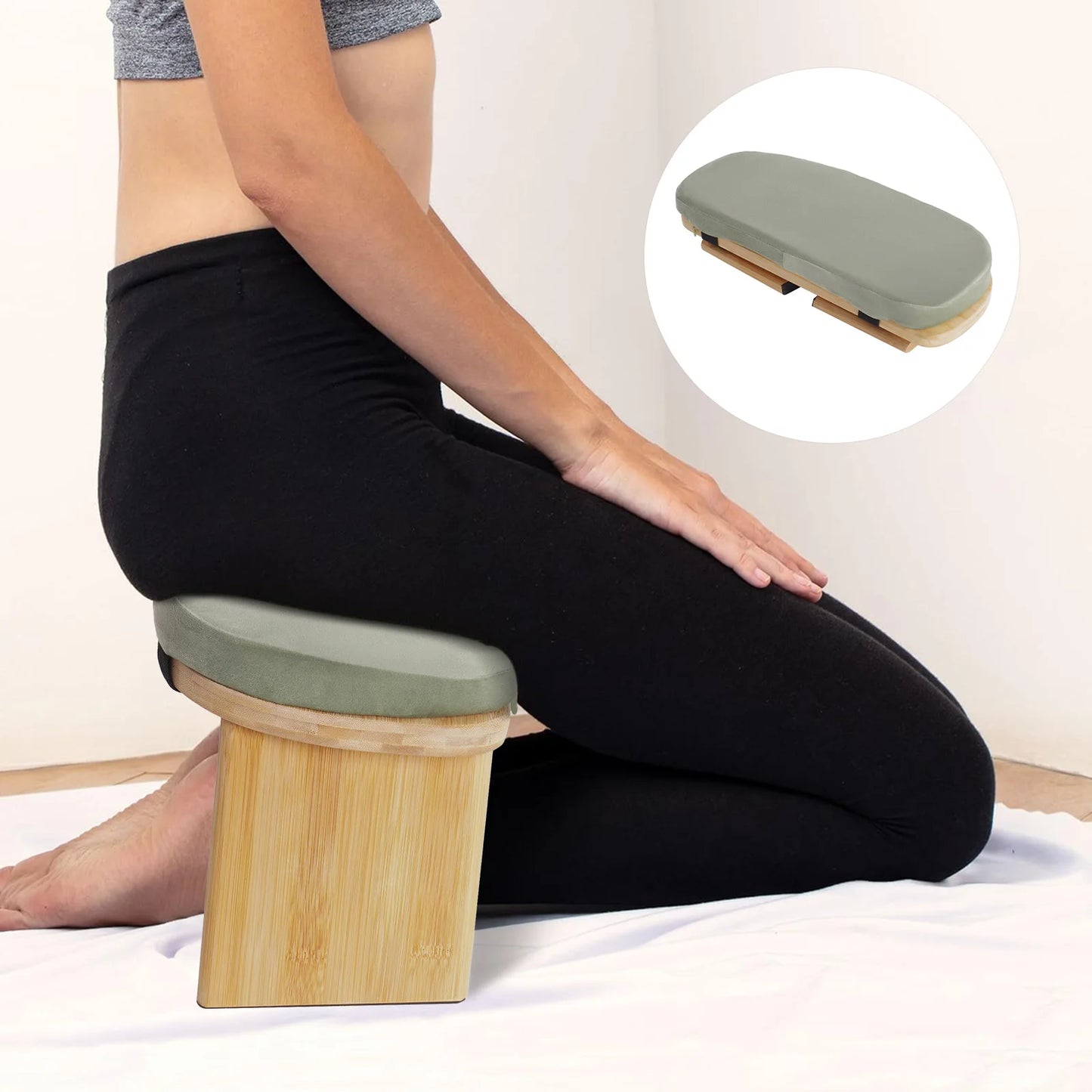 Bymaocar Foldable Kneeling Meditation Bench