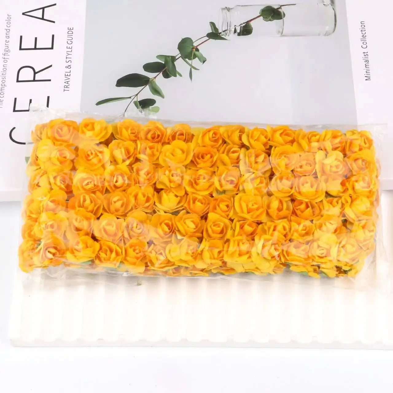 Artificial Paper Rose Bouquet For Scrapbooking And Wedding Decor