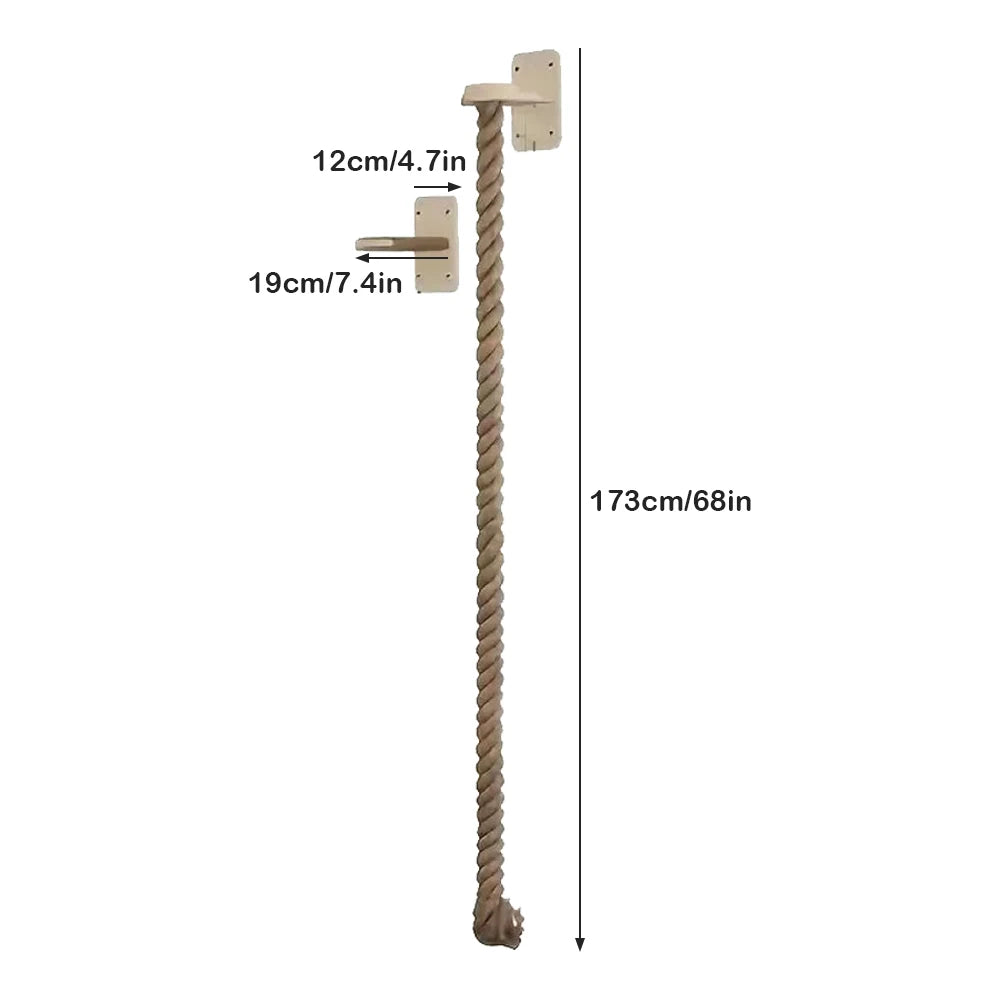 AlloetCN Wall Mounted Cat Climbing Rope Scratching Post