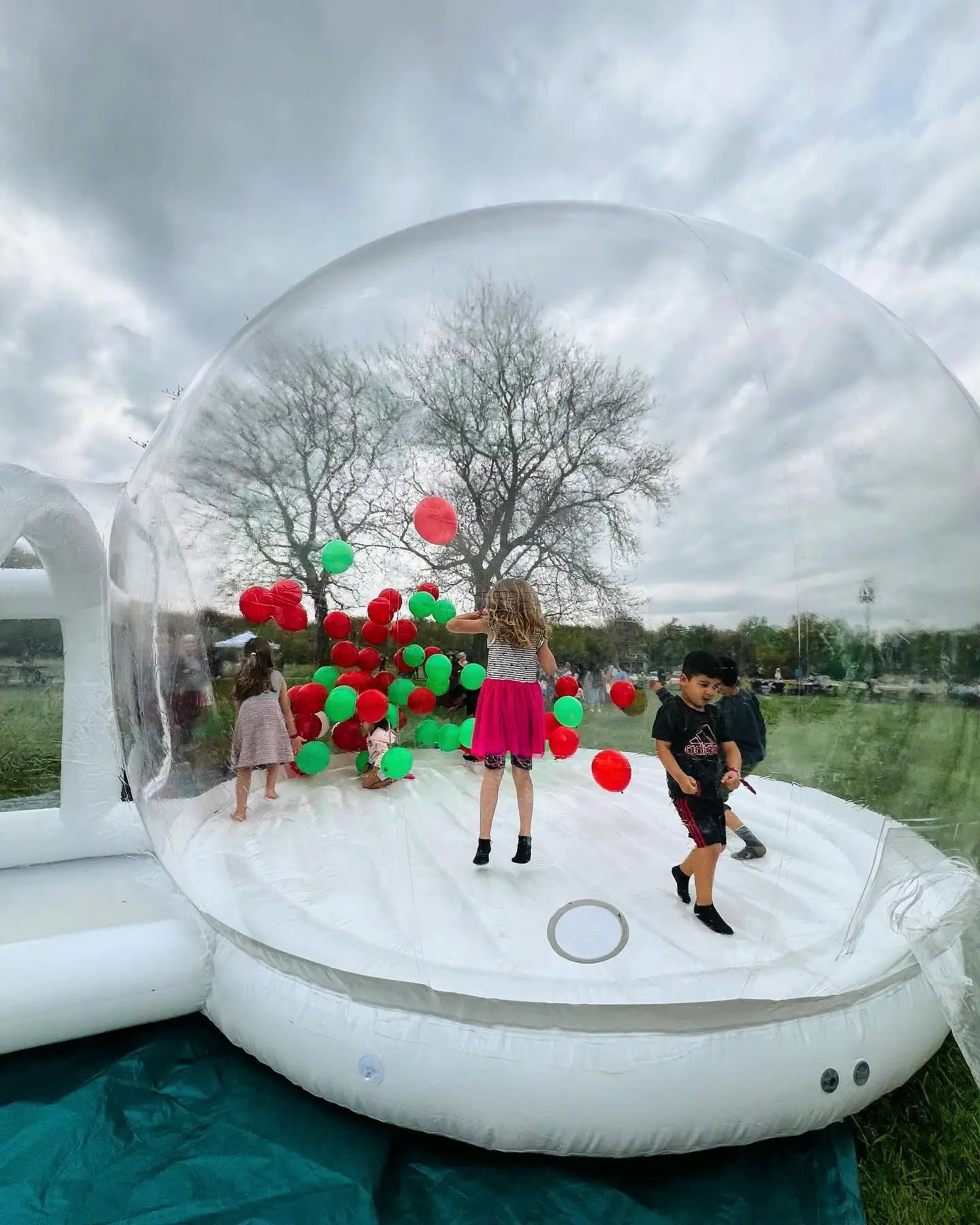 Ejia Inflatable Bubble House With Trampoline And Transparent Dome