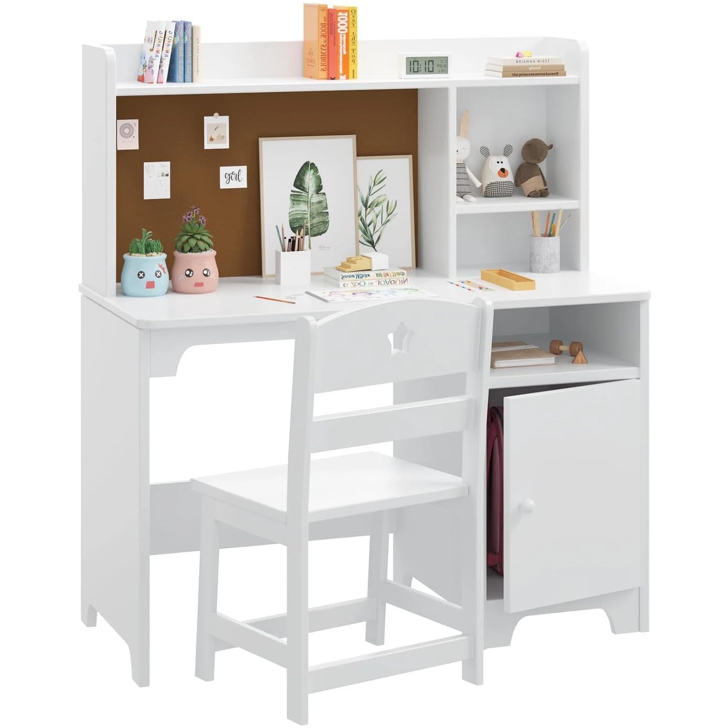 HobbyLane Kids Desk And Chair Set Wooden Writing Table